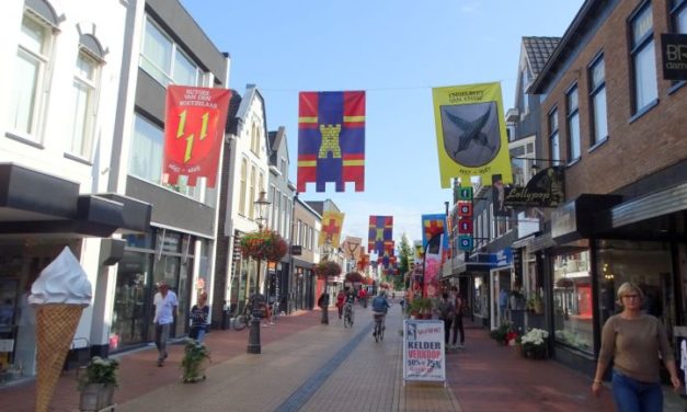 Fraaie vlaggen sieren centrum voor ridderdag