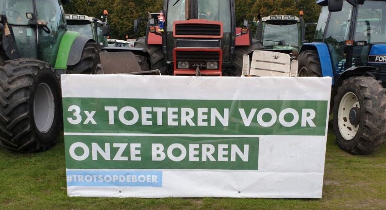 Boeren uit de regio doen mee aan de actie van maandag