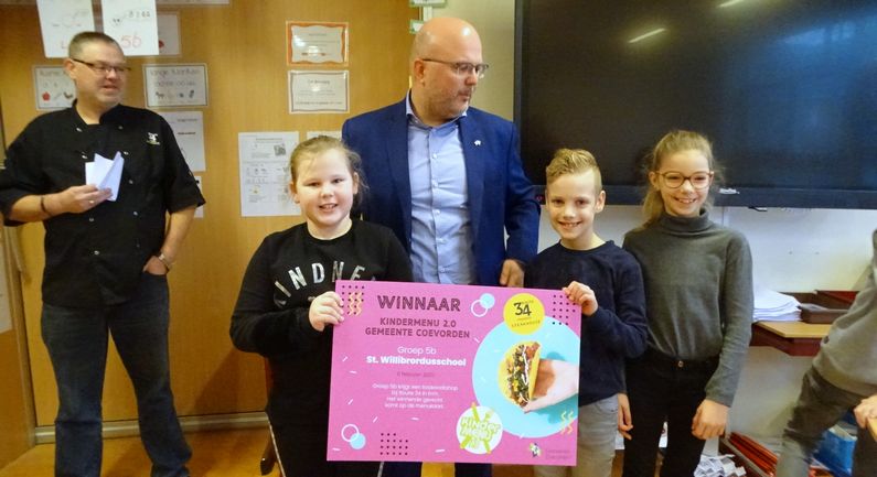 Groep 5b van Willibrordusschool wint Kindermenu 2.0
