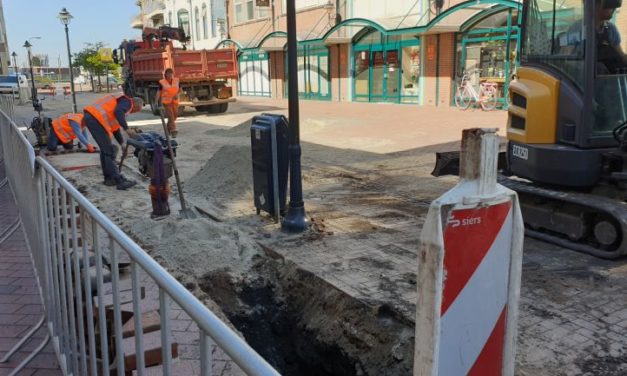 Aanleg nieuwe waterleiding in centrum