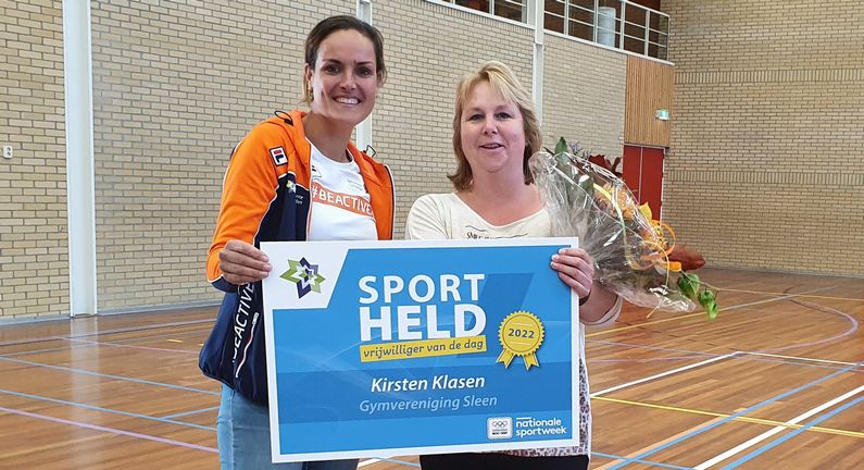 Kirsten Klasen sportheld van Gymnastiekvereniging Sleen