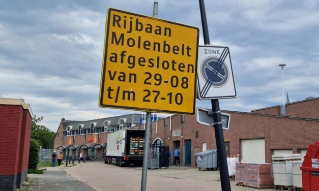 Molenbelt bijna twee maanden afgesloten