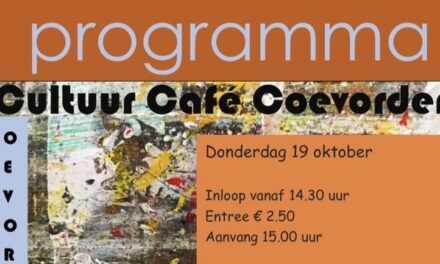 Cultuurcafé Coevorden op 19 oktober