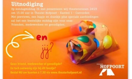 Theater Hofpoort presenteert programma komend seizoen