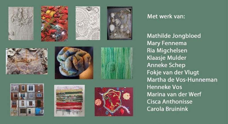 Demonstraties/workshops op expositie ‘Textielkunst Nu’ in Studio Concrea