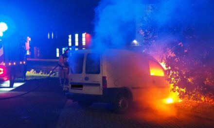 Brand verwoest bestelauto