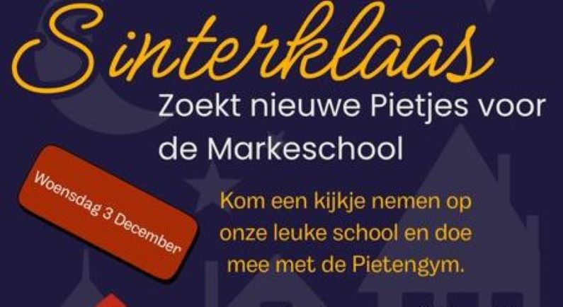 Markeschool zoekt nieuwe Pietjes