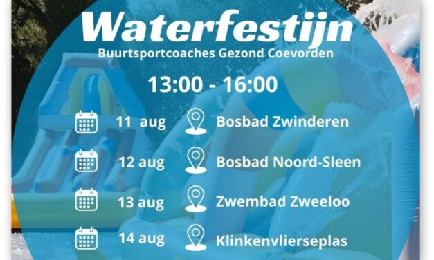 Waterfestijn op vier locaties